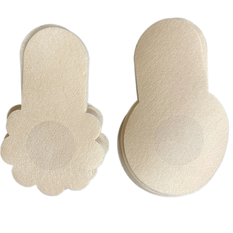 

10pcs Women Push Up Bras Self Adhesive Non-woven Fabric Nipple Cover Disposable Sticky Lift Breast Petals Round Flower Bra Pads