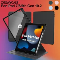 Case for iPad 9th/8th/7th Generation with Pencil Holder 2021/2020/2019 10.2 inch, 360 Rotating Stand Shockproof Cover for iPad