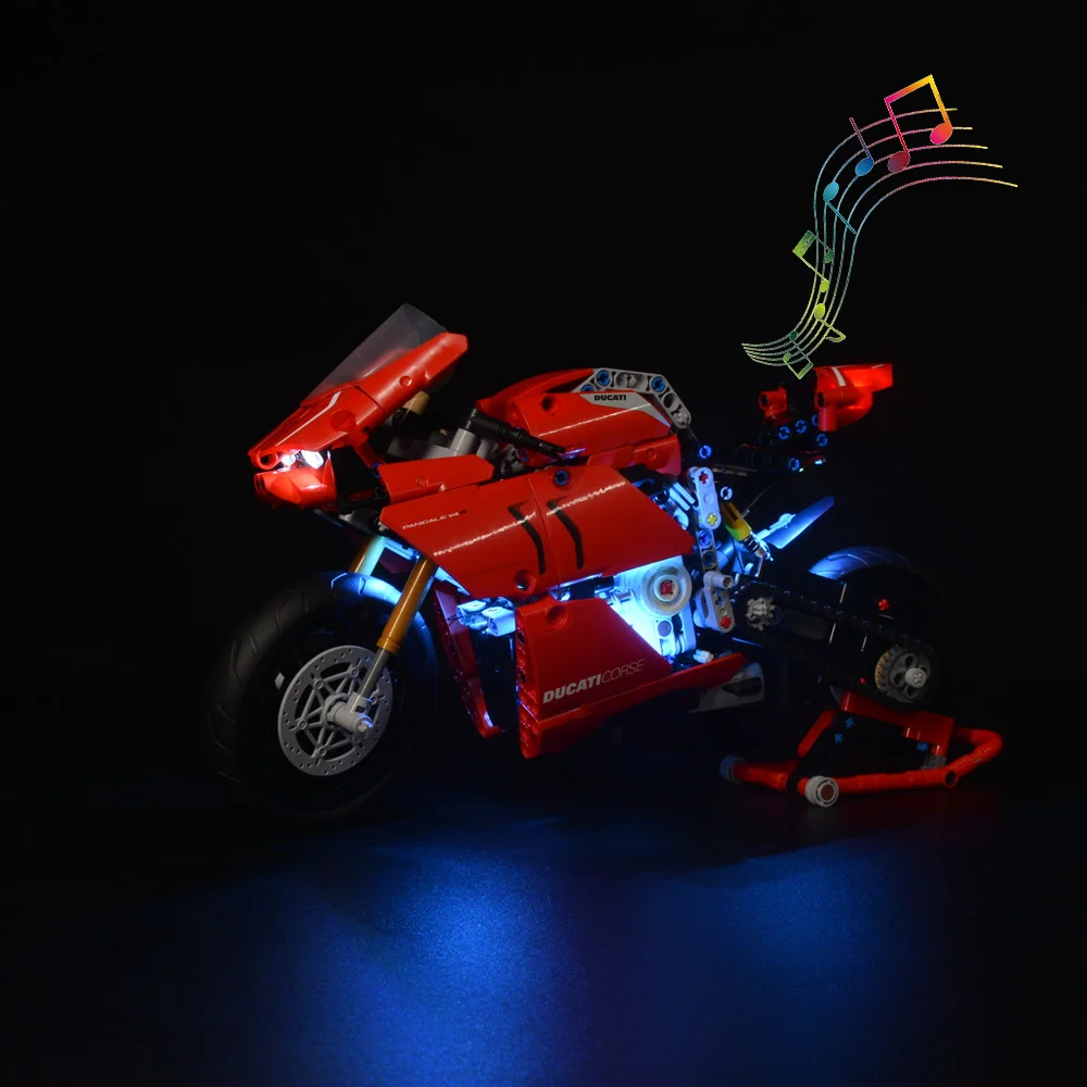 Kit Luce Led Per 42107 Ducati Panigale V4 R Set Di Giocattoli Fai Da Te (Non Inclusi Blocchi Di Costruzione)