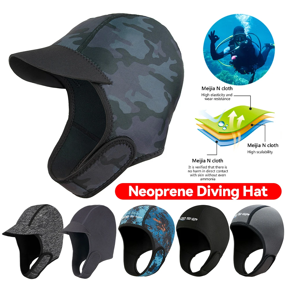 Neoprene Quick-Dry Surf Cap for Sun Protection and Water Sports