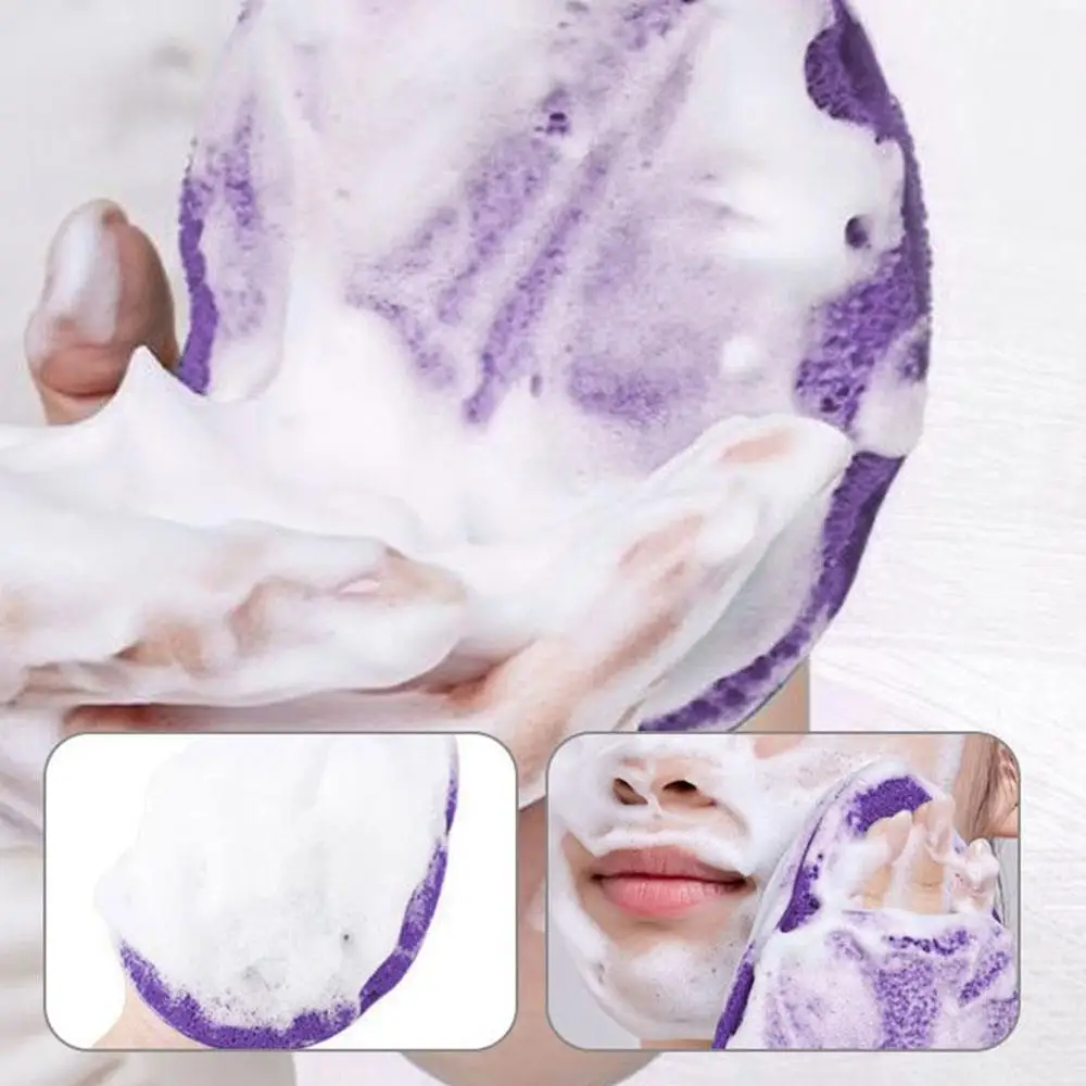 천연 각질 제거 페이스 워시 클렌징 스펀지 미니 페이스 워시 클렌징 퍼프 메이크업 리무버 폼 스펀지 화장품 얼굴 클렌징 도구