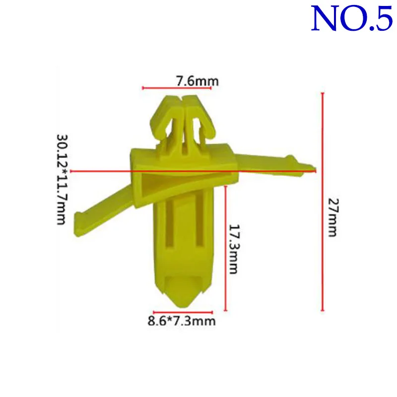 Plastic Rivets Car Fender Door Trim Panel Retainer Clips With Shim For Toyota Prado Corolla Camry Tundra Tacoma Highlander