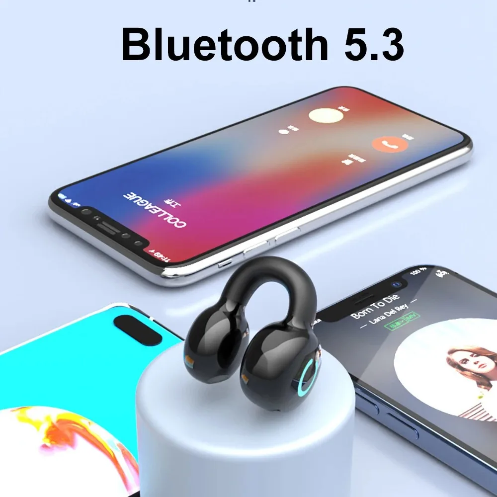 Auricolare Bluetooth 5.3 Singolo con Clip per Orecchio, Cuffie Wireless TWS, Auricolare HiFi Stereo con Riduzione del Rumore per Musica - immagine 4