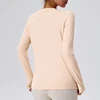 Women's Round Neck Fitness Yoga Clothes Gym Exercise Long Sleeved Tops Pilates Yoga Long Sleeved Tops