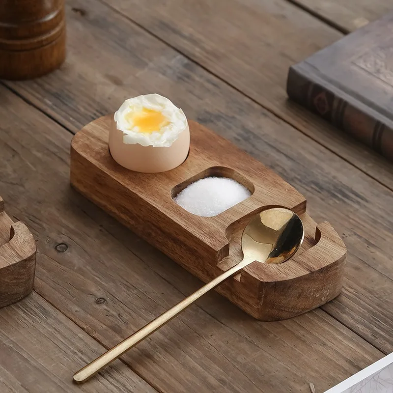 The New Chinese Style Wooden Egg Tray Is Simple, Convenient, and Exquisite, Suitable for Restaurant Tableware and Supplies