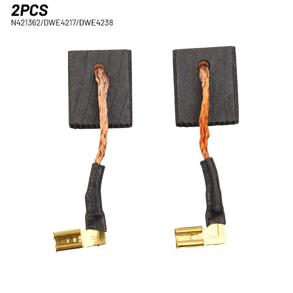 2 PCS Carbon Brushes Coals For DW Angle Grinder N421362/DWE4217/DWE4238 Copper Power Tool Accessories 10pcs motor carbon brushes set for dewalt dw362k dw364 dw384 angle grinder 2683 type 1 7 1 4 circular saw power tool accessory