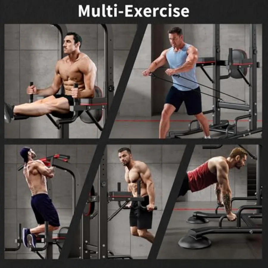 User performing pull-ups on station
