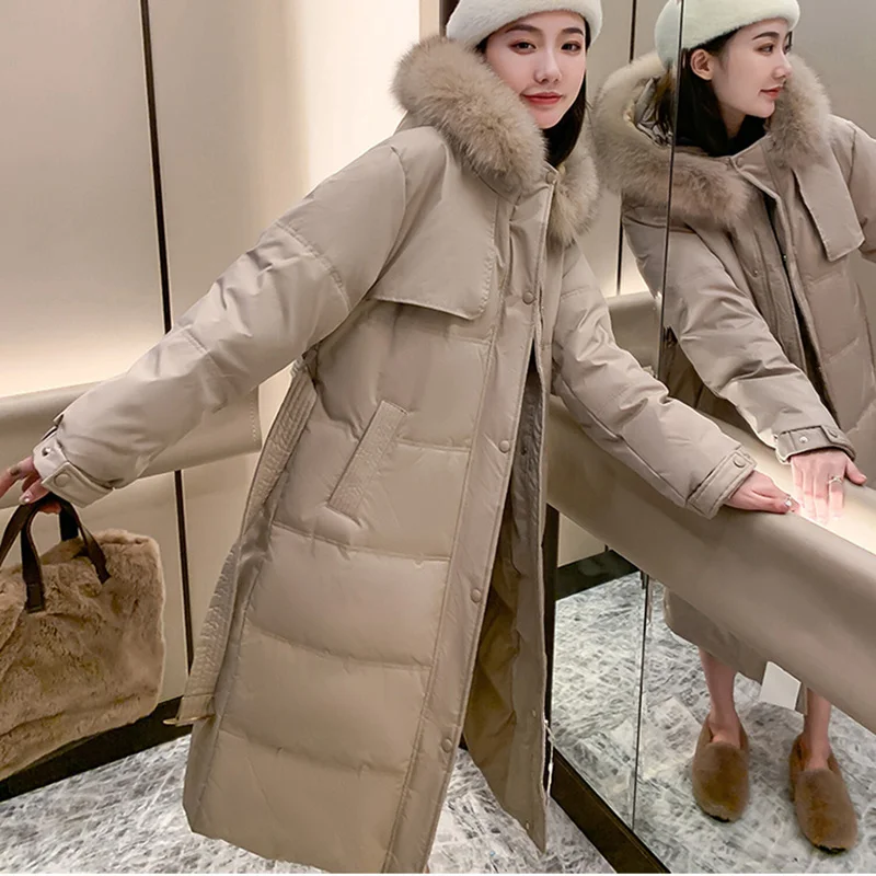 

Warm Fur Liner Long Hooded Parkas Jacket Coat Fashion Winter Jacket Women Casual Thick Winter Coat Women 2023
