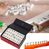 Chinese Mahjong Game Set 144 Numbered Melamine Small Tiles For Mahjong Traditional Easy Carry Toys Set For Chinese Style Game 2