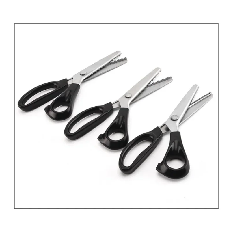 Handmade Triangle Serrated Edge Scissors for Hair and Tailoring - Lace and Wave Cutting Scissors