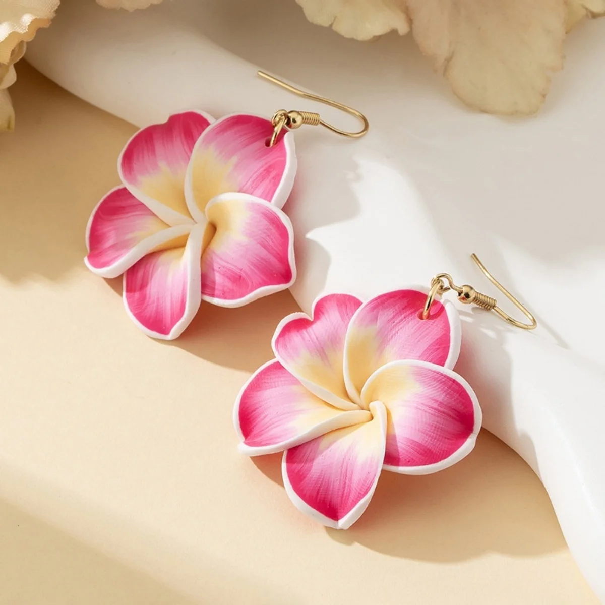 Bohemian Weiche Ton Blume Tropfen Ohrringe Für Frauen Männer Bunte Harz Floral Baumeln Ohrring Sommer Strand Urlaub Partei Schmuck – Detail 14