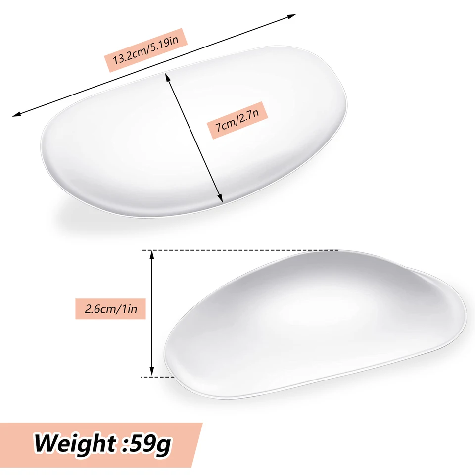 Spalline imbottite in silicone, Spalla Autoadesiva Push-Up Pads Riutilizzabili Spalla Pads Anti-Slip Spalla Enhancer Invisibile Traceless Spalla Pads Spalline in Silicone Push-Up per Donna Uomini