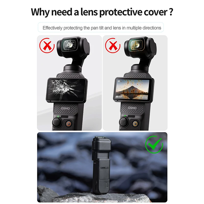 Description Picture 4 of itemSTARTRC Handheld Camera Parts Gimbal Lens Cover Protector For DJI Osmo Pocket 3 Accessories Protective Screen Cover