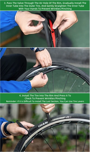 Bicycle Wheel Changing An Inner Tube On A Road Bike Tire Lever