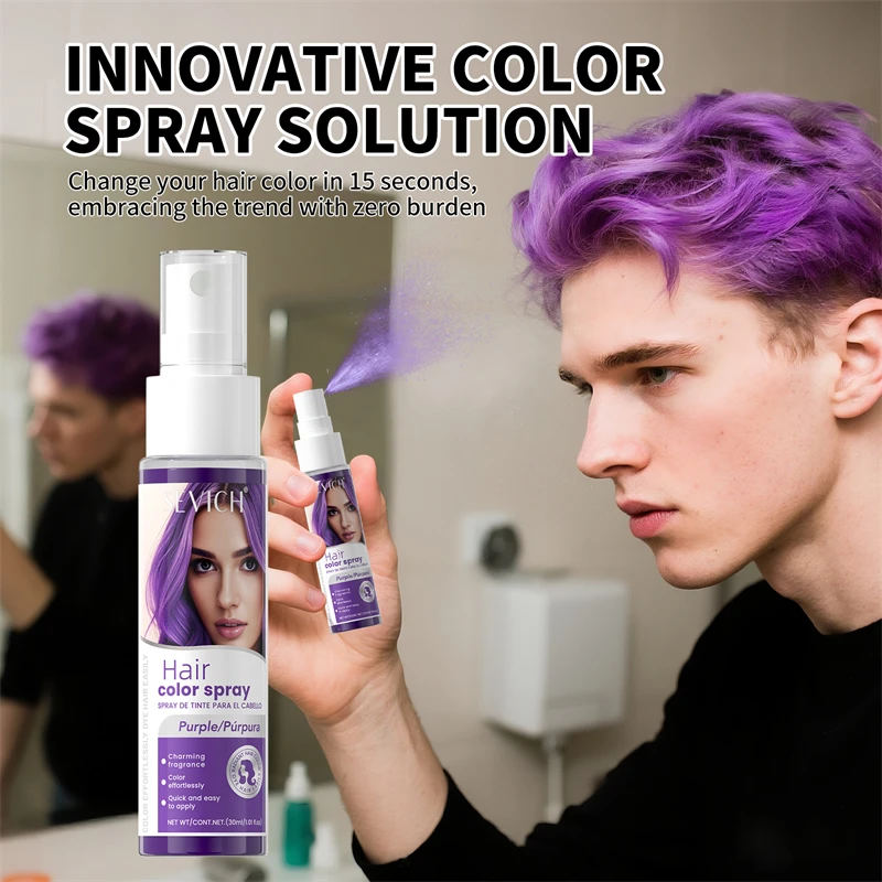 Hair Color Spray Temporary Diy Hair Dye Spray Halloween Party Costume Instant Styling Disposable Tools 30ml