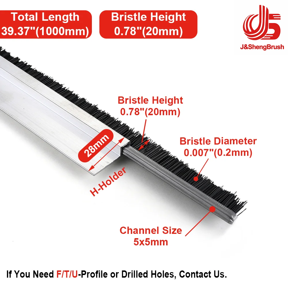 Aluminum Alloy Door & Window Seal Strip Brush - Dustproof & Waterproof Isolation Barrier Accessory
