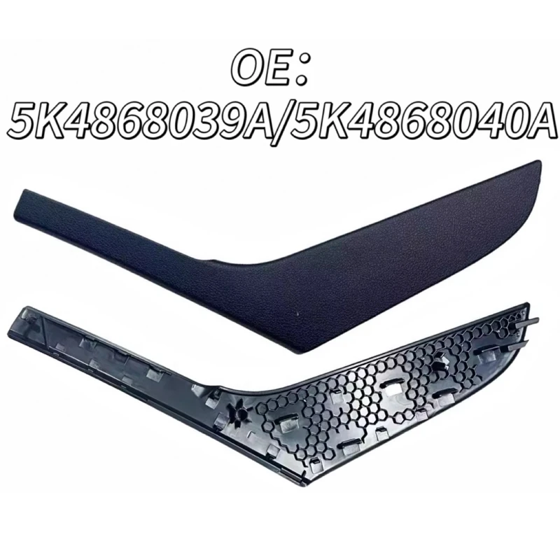 폭스바겐 VW 골프 6 GTI MK6 2009-2014 5K4868039A 5K4868040A용 블랙 좌우 실내 도어 손잡이 커버 트림