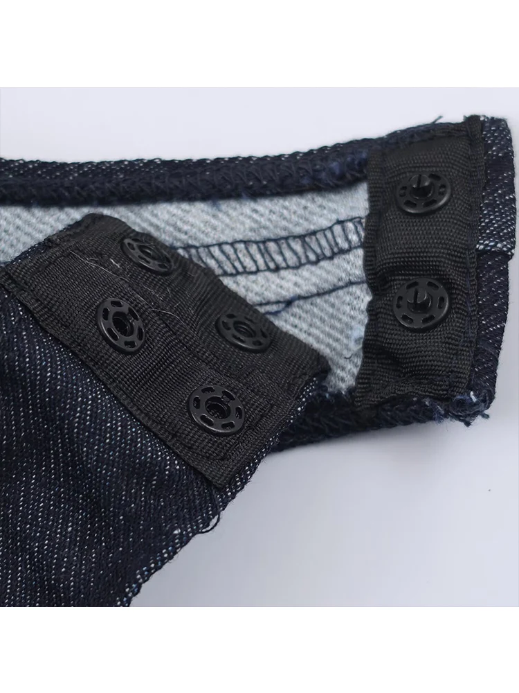 Women New Retro Denim Bodysuit Fashion Solid  Sleeveless Skinny Bodysuits With Pockets Sexy Slim Fitting Jumpsuit Summer Lady