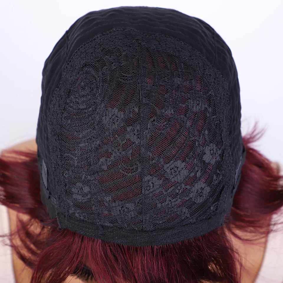 Lekker 100% 인모 가발 컬러 블론드 짧은 픽시 컷 여성용 브라질 레미 헤어 풀 머신 메이드 클리어런스 가발