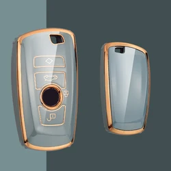 Premium TPU Car Remote Key Case Cover - Sleek Protective Shell (Gray only case)