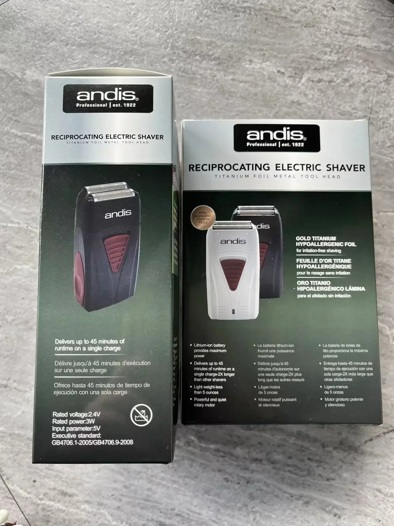 Original Andis Foil Lithium Titanium Shaver Smooth Shaving Cordless Shaver With Charger For Men Razor Bald Hair Clipper 17170 6
