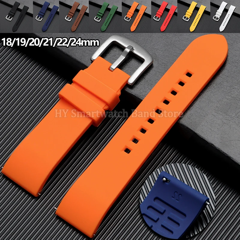 Silicone Waterproof Quick Release Watch Strap - Multiple Sizes Available