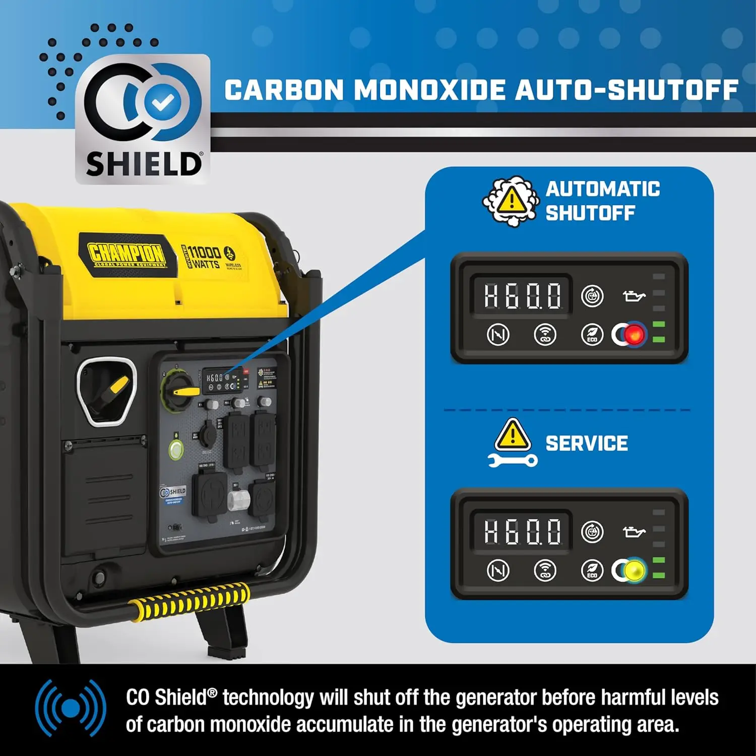 11,000-Watt Wireless Remote Start Home Backup Portable Inverter Generator 5