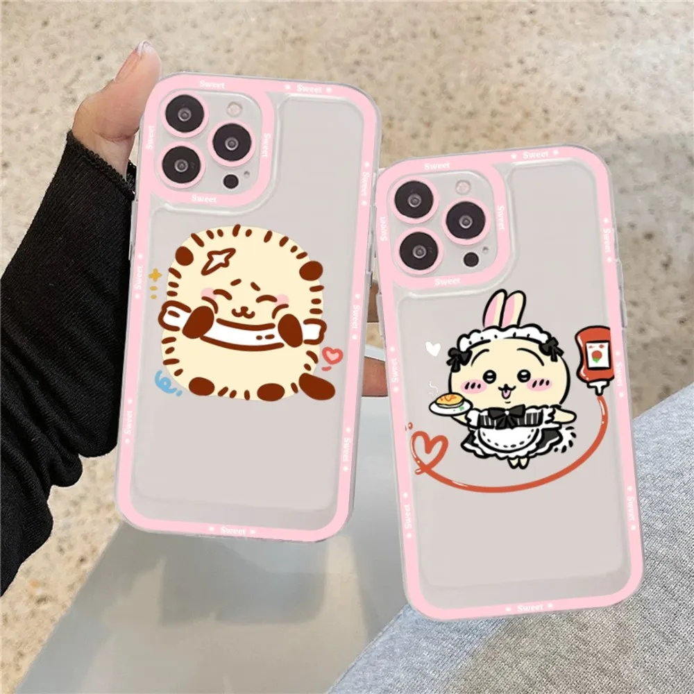 Chiikawa Kawaii Style Phone Case For iPhone 15 13 14 Pro Max XS XR 12 11 Pro 13 Mini Soft Clear Back Cover