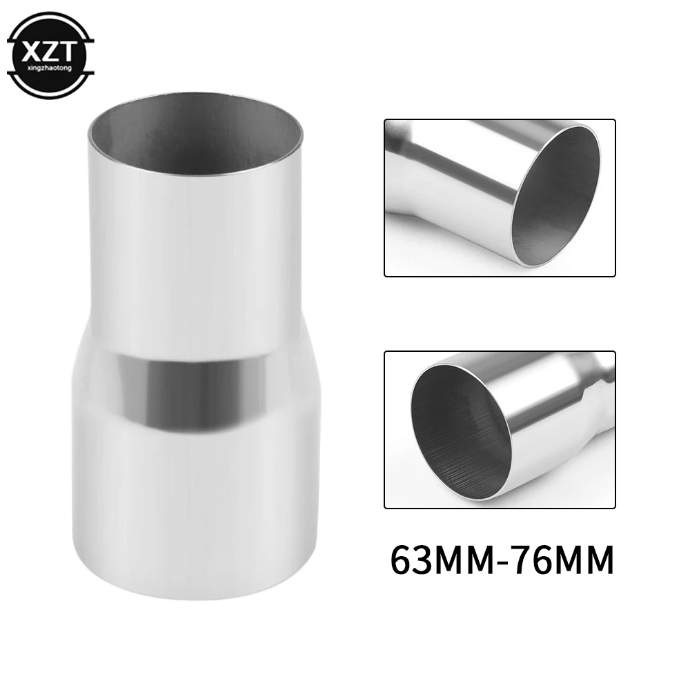 51mm 63mm 57mm 76mm Universal Stainless Steel Car Exhaust Reducer Connector Pipe Tube Adapter Exhaust Assembly Car Accessories exhaust assembly