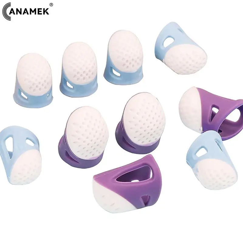 DIY silicone thimble anti-stick finger cover thimble hand cross-stitch sewing accessories anti-slip finger protection thimble
