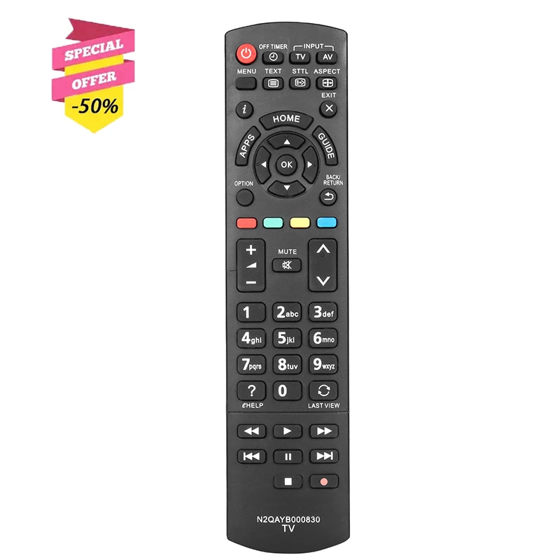 N2QAYB000830 Remote Control For Panasonic TV TH-LR32E6 TH-LR42E6 TX-L32E6B TX-L32E6E TX-L32E6Y TX-L32EF62 TX-L32EN63 TX-L32ES61