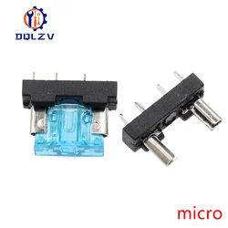 Compact Fuse Holder PCB Board with 10A Car Blade Fuses - No Fuse (Micro)