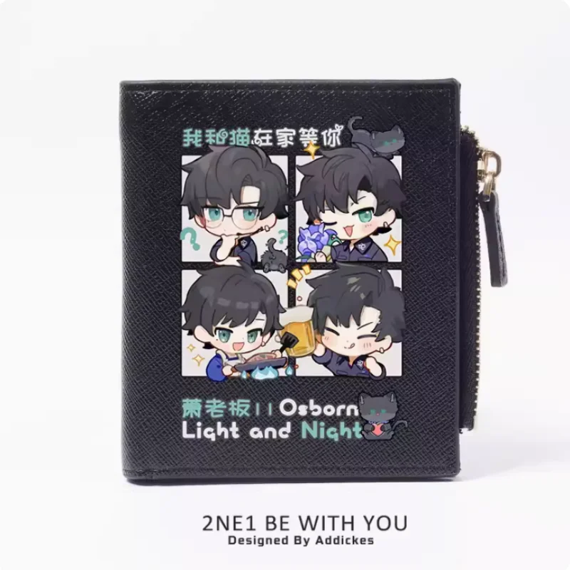 Anime Light and Night Osborn  Zipper Wallet Fold Bag Multi Card  Coin Pocket Holder Fashion Kids Wallets Gift