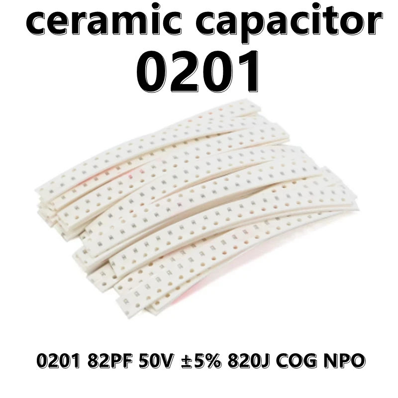 

(100 шт.) 0201 82PF 50 В ± 5% 820J COG NPO SMD керамические конденсаторы
