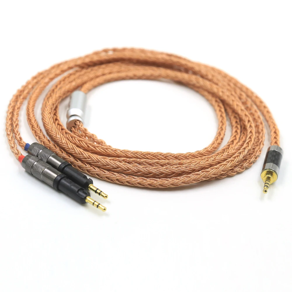 

16 Core 6.35mm 4.4mm 2.5mm Single Crystal Copper Headphone Replacement Cables For Audio-Technica ATH-R70X