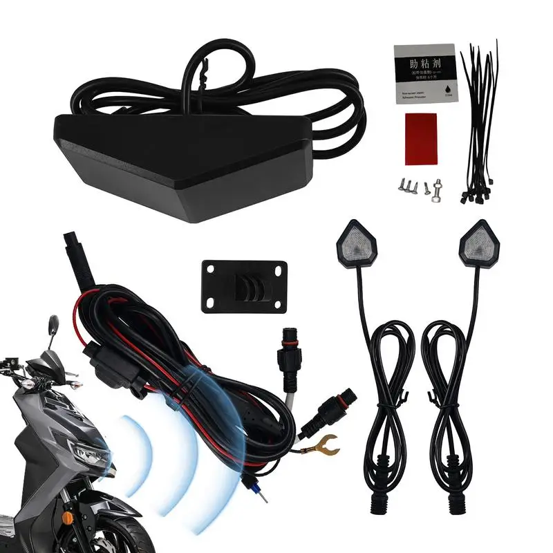 Sistema De Detecção De Pontos Cegos, Aviso De Motocicleta LED, Visual Driver Alert, Kit De Monitoramento De Radar, 65,62 pés