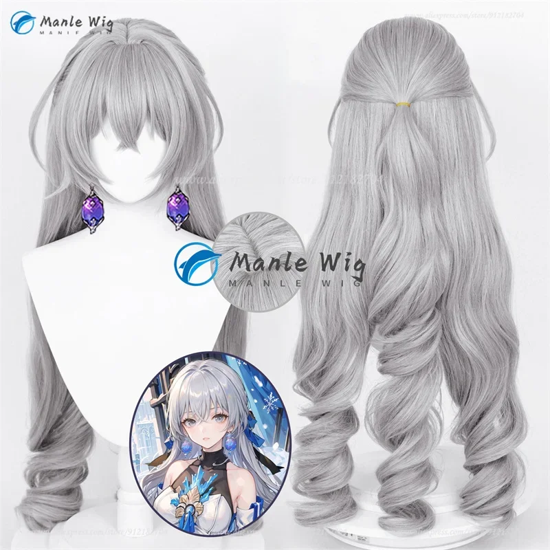 

Парик для косплея WigsBronya Game, термостойкие синтетические кудрявые искусственные волосы для косплея, 95 см, с шапочкой