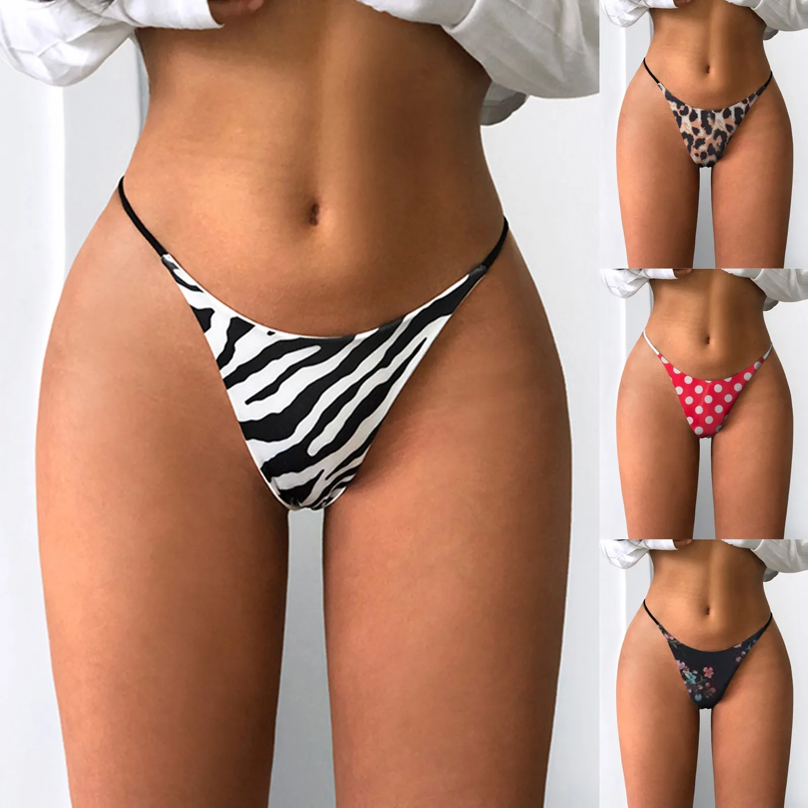 Sexy de cintura baja para mujer, ropa interior de leopardo, lencería sin costuras, 2xl| | - AliExpress