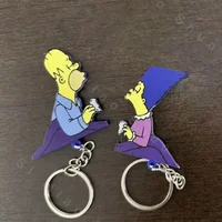 Couple Key Holder Girl Boy Keychains Hanger Cute Cat FunnyKeyring Keychain for Bag Car key Accessories Kids Favor Key Decor 1