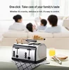 PBOBP Breakfast Toaster Bake Toast Light Home Use 1500W Toaster Oven Double-Sided Baking 3-Speed Function Intelligent Timer 1