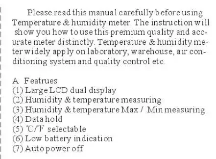 Smart Sensor AR837 Digital Temperature & Humidity Meter | LCD Thermometer Hygrometer High Accuracy Indoor Tester detail image 2