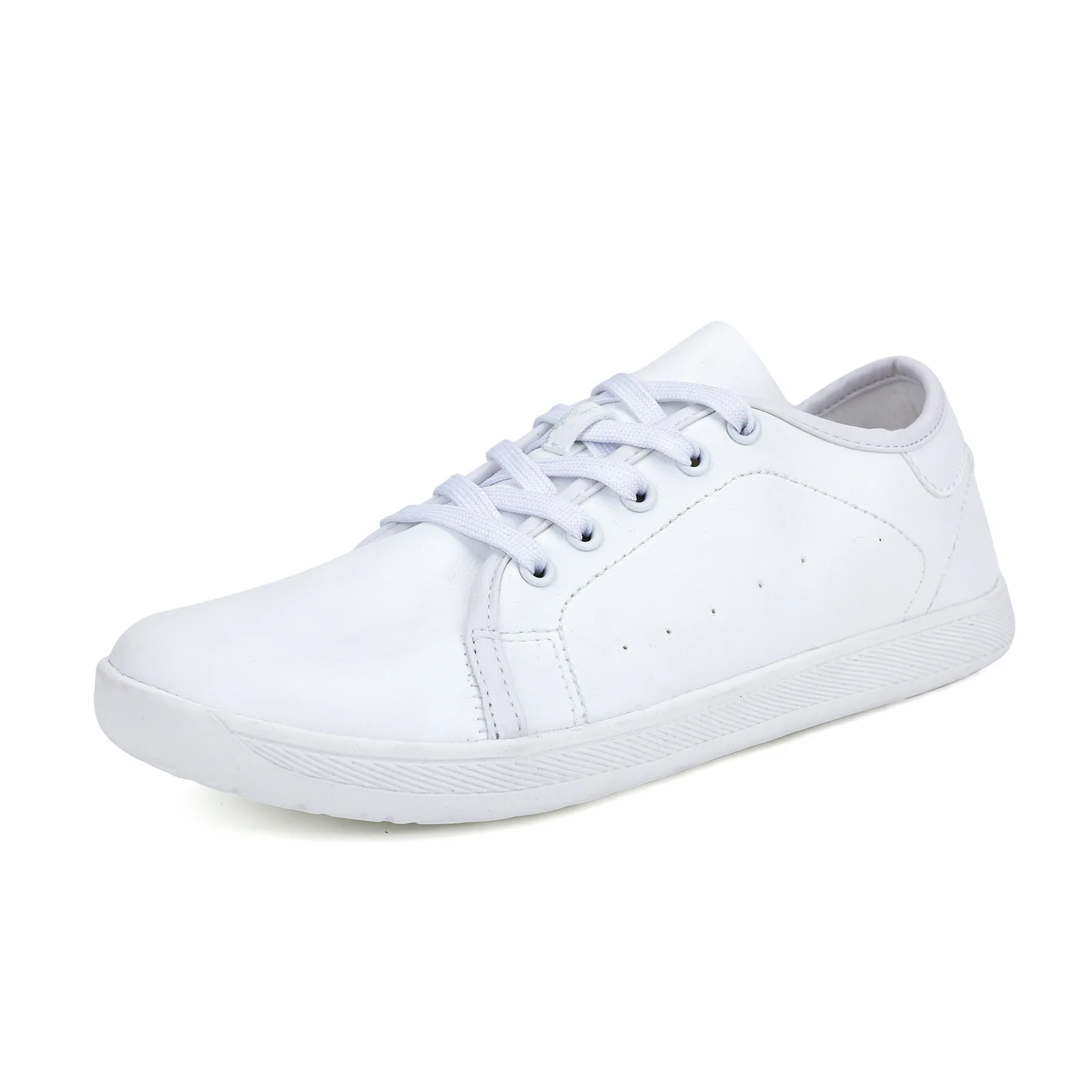 HQFUG Minimalist Shoes for Men Women Wide Toe Barefoot Zero Drop Shoes Casual Leather Fashion Sneakers Lightweight Walking Shoes
