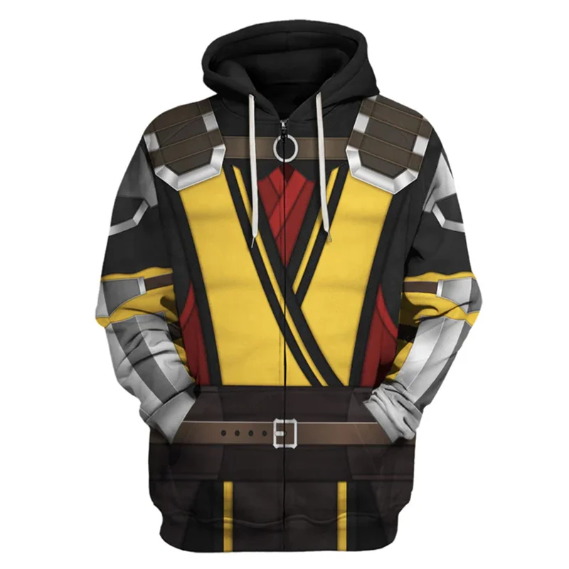 thumbnail image 1 of Sudadera con capucha y cremallera con estampado gráfico de MK Mortal Kombat para hombre, novedad en sudaderas y sudaderas, jersey de talla grande Harajuku, ropa para hombre, 1 of 5