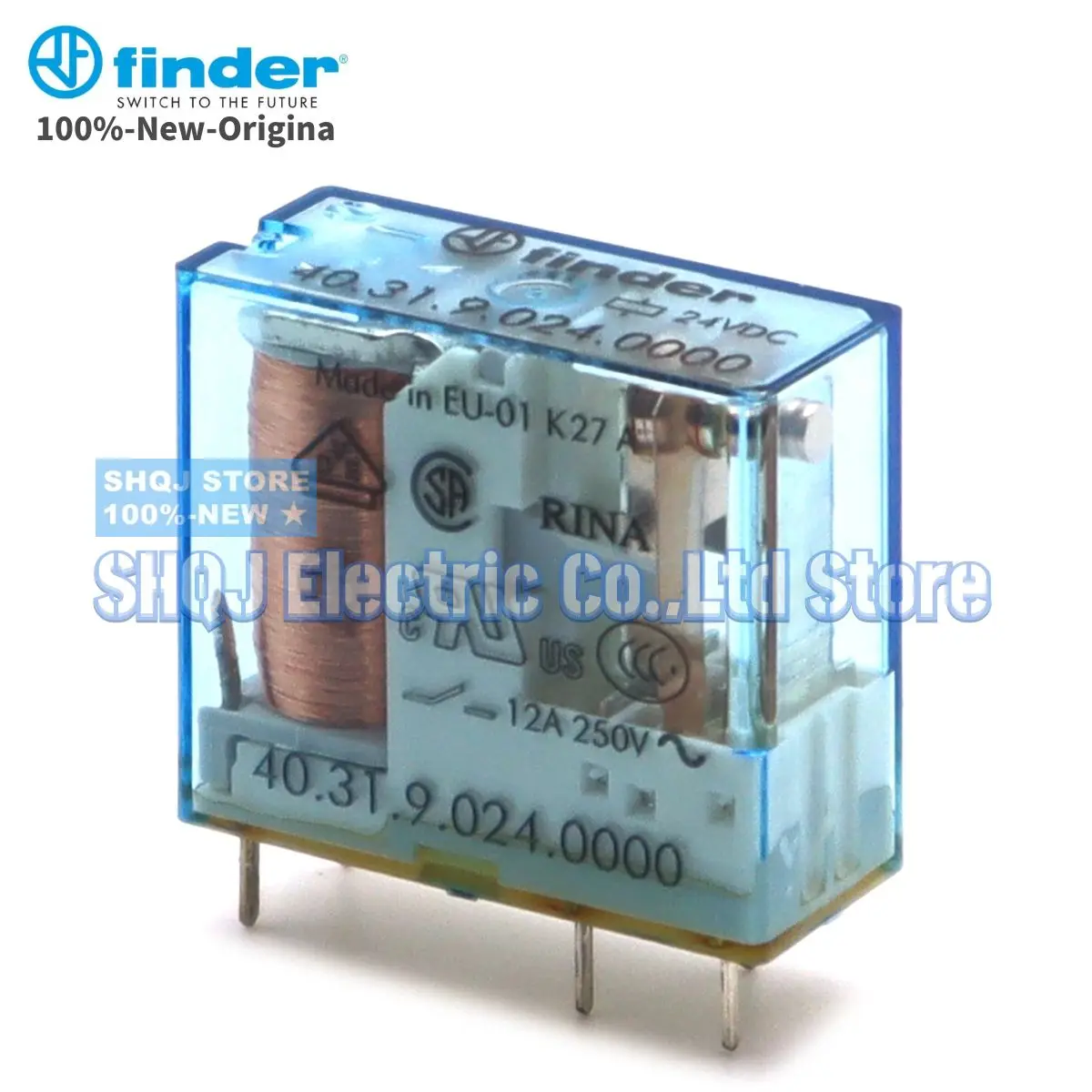 Finder 100-novo 40.31.9.024.0000 Relay Pcs 40.31 24vdc 12a 250v 5pin 1co Original