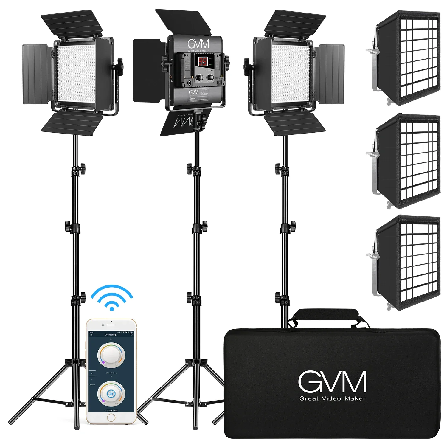 

GVM 560AS двухцветная фотовспышка для студийной видеосъемки