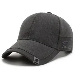 Men's Stylish Black Sunshade Baseball Cap - Trendy and Versatile - Adjustable (Dark Grey)