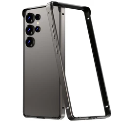 Hybrid Silicone Frame Aluminum Metal Bumper Case with Heat Dissipation - Premium Smartphone Protection Accessory - Galaxy S26+ (Titanium Gray)