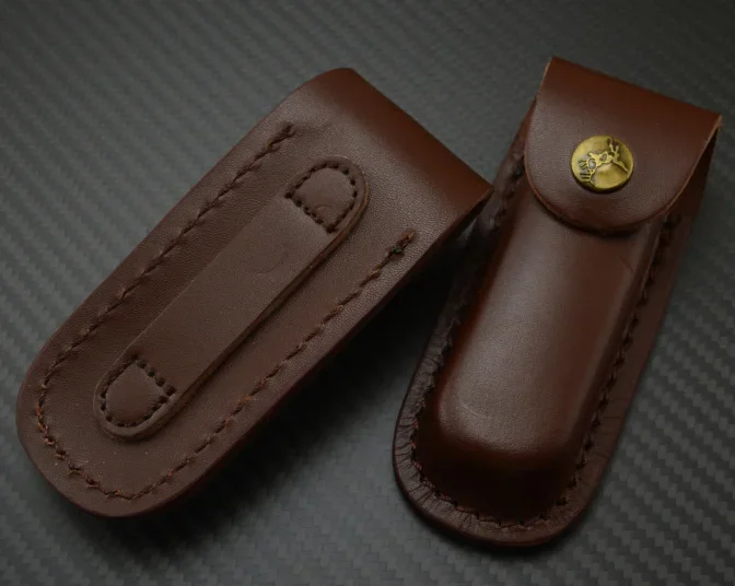 Fold Knife 1piece Tool Flashlight Belt Loop Case Holder Leather Sheath Pocket Hunt Camp Outdoor Carry Equipment pocket knives folding knife camping knives knife sheaths