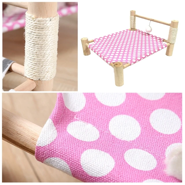 D0AD Elevated Cat Bed Replacement Fabric Breathable Print Pet Summer Bed Cushion Mat 4