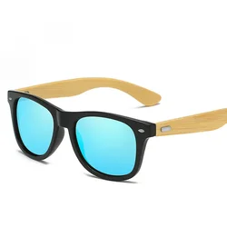 Men's Premium Ultraviolet Wooden Sunglasses - Classic UV400 Sports Eyewear (As Picture)